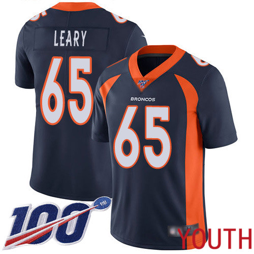 Youth Denver Broncos #65 Ronald Leary Navy Blue Alternate Vapor Untouchable Limited Player 100th Season Football NFL Jersey